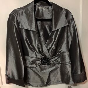 Larry Levine Elegant Gray Women's Jacket